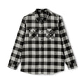 Black and White Buffalo Plaid Flannel Shirt