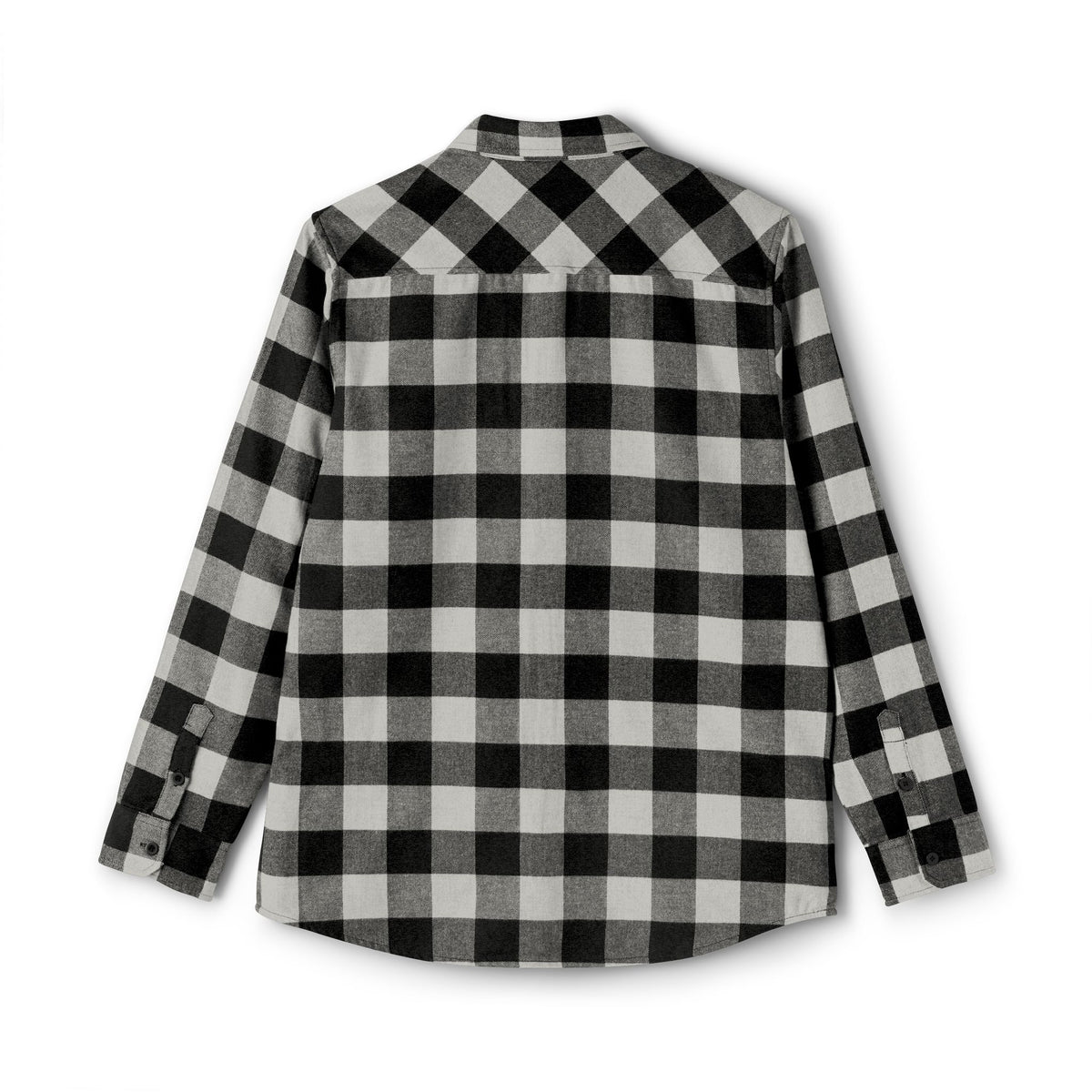 Black and White Buffalo Plaid Flannel Shirt