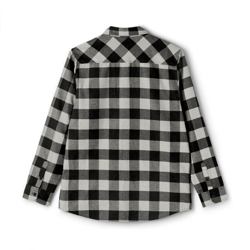 Black and White Buffalo Plaid Flannel Shirt